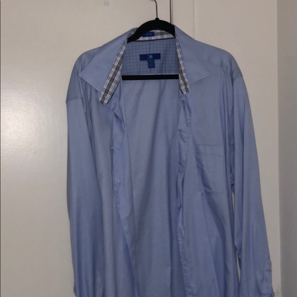 Blue button down no iron